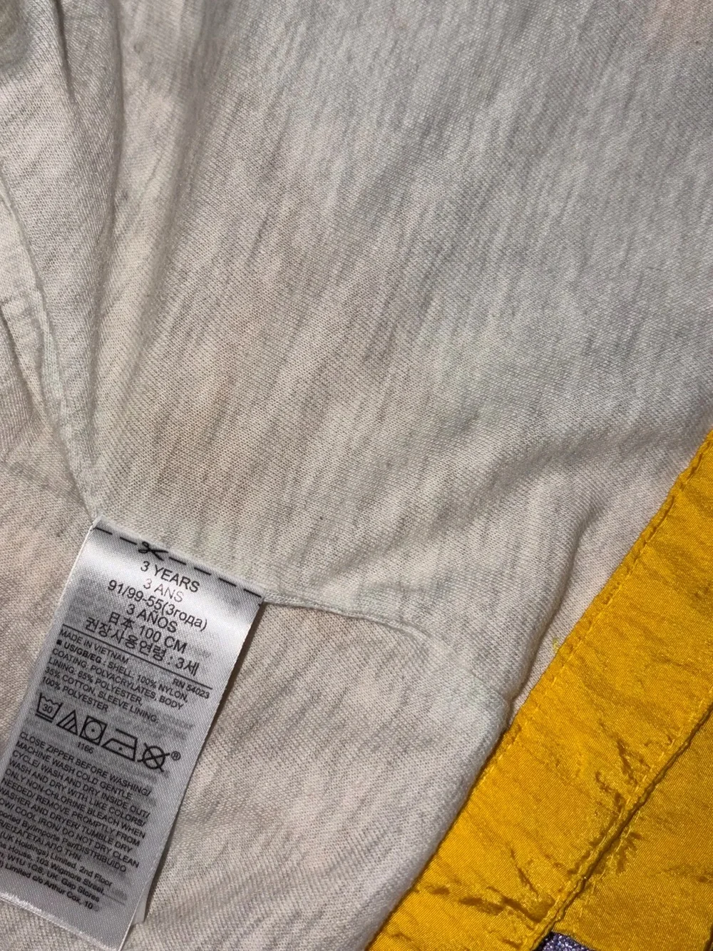 GAP Yellow Windbreaker Jacket
